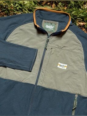 Howler Bros Talisman Waffle Grid Fleece Full Zip Jacket Men’s Med Outdoor Hiking